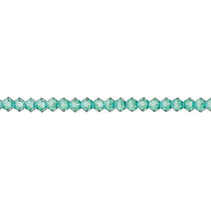 Bead 1pkg144 Caribbean green, Crystal Passions&reg; Regenerated 3mm bicone 5328