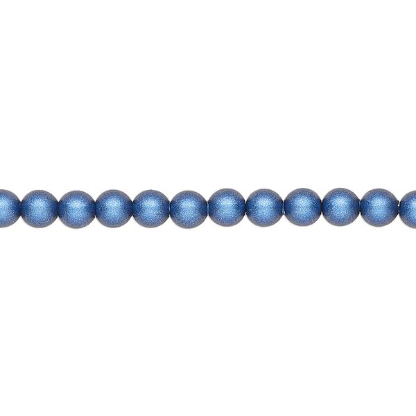 Pearl 500pk iridescent dark blue, Swarovski® 4mm round 5810 image number 0