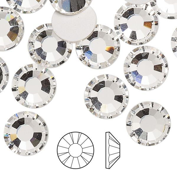 Flat back 12pk crystal foil back, Preciosa MAXIMA Czech crystal rhinestone 10.91-11.3mm chaton rose round SS48 image number 0