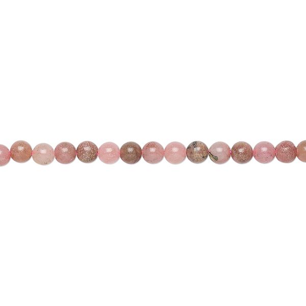 Rhodonite 1pkg1, round bead natural 15.5-16 inch 3mm image number 0