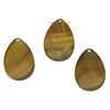 Tigereye 1pkg3, top-drilled puffed teardrop bead natural, 29x20mm-30x22mm image number 1