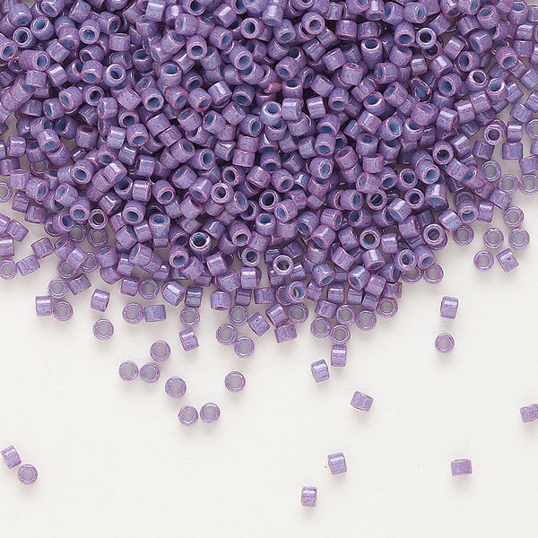 Seed bead, Delica®, glass, pkg/50g, #11 round, opaque dark orchid (DB-0660). image number 0