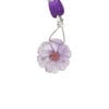 Amethyst / garnet 1pkg1, top-drilled hand-cut 1sided carved flower bead natural, 14mm image number 1