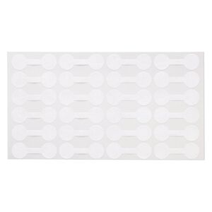 Jewelry tag, Rhino Skin DuPont™ Tyvek®, polyethylene, white, 7/16 inches round, 1-3/8 inches overall. Sold per pkg of 1,000.