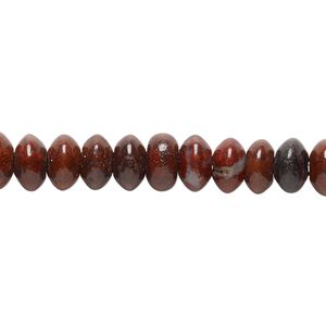 Brecciated jasper 1pkg1, rondelle bead natural 15.5-16 inch 8x5mm
