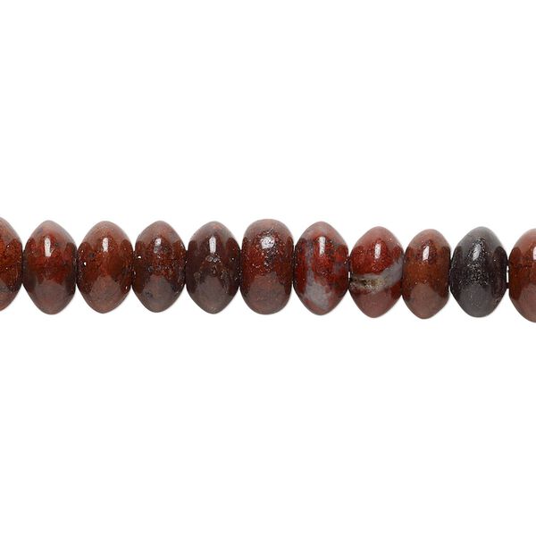 Brecciated jasper 1pkg1, rondelle bead natural 15.5-16 inch 8x5mm image number 0