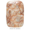 Redline marble 1pkg1, top-drilled domed rectangle flatback focal, 45x30mm-46x31mm image number 1