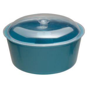 Tumbler, RAYTECH® TUMBLE-VIBE™ 5, plastic, 1pk 8x3.75 inch, blue clear