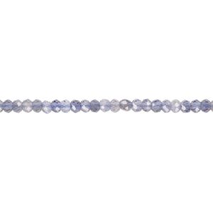 Iolite 1pkg1, faceted rondelle bead natural 15.5-16 inch 3x2mm-3.5x2.5mm
