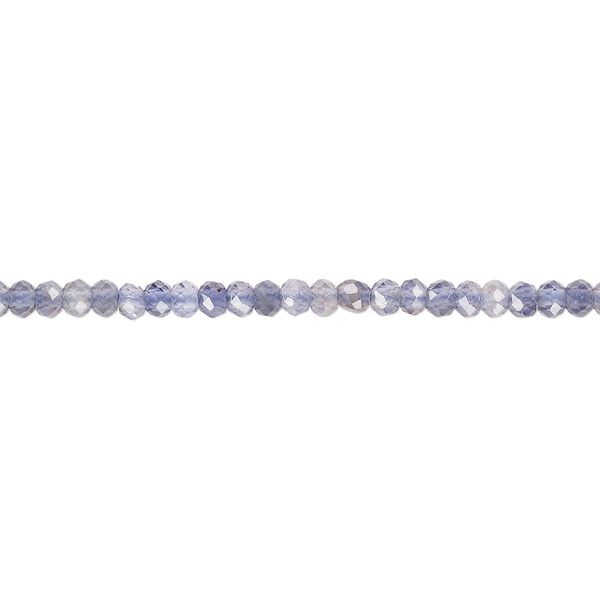Iolite 1pkg1, faceted rondelle bead natural 15.5-16 inch 3x2mm-3.5x2.5mm image number 0