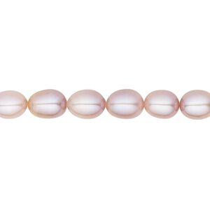 Pearl, White Lotus™, cultured freshwater, mauve, 6-6.5mm rice, B grade, Mohs hardness 2-1/2 to 4. Sold per 15-1/2" to 16" strand.