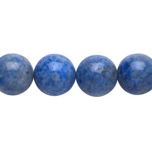 Denim lapis 1pkg1, round bead natural 15.5-16 inch 12mm