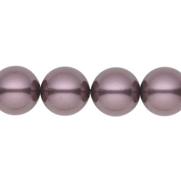 Pearl 10pk burgundy, Crystal Passions® 12mm round 5811 image number 0