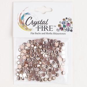 Flat back 144pk vintage rose foil back, Crystal Fire® 3.80-4.00mm hotfix round SS16