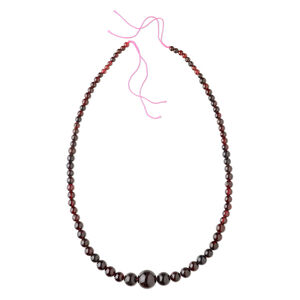Garnet 1pkg1, round bead 15.5-16 inch graduated 5-14mm