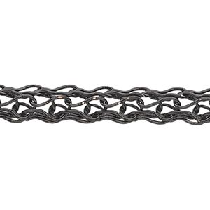 Wire, enamel and copper, black, 2.5mm knit. Sold per 25-foot spool.