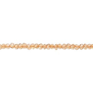 Quartz crystal 1pkg1, hand-cut faceted rondelle bead 13 inch 3x2mm-4x3mm