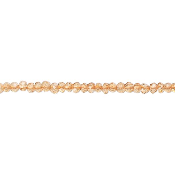 Quartz crystal 1pkg1, hand-cut faceted rondelle bead 13 inch 3x2mm-4x3mm image number 0