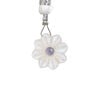 Rainbow moonstone / iolite 1pkg1, top-drilled hand-cut 1sided carved flower bead natural, 16mm image number 0