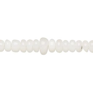 Ethiopian white opal 1pkg1, hand-cut rondelle bead natural 14 inch graduated 3x1mm-6x3mm