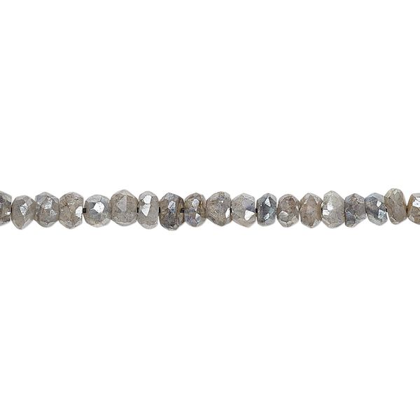 Labradorite 1pkg1, luster hand-cut faceted rondelle bead 13 inch 3x2mm-4x3mm image number 0