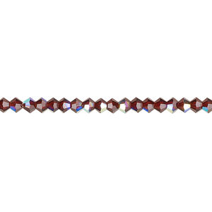 Bead 1pkg1440 vivid Siam AB, Preciosa Czech crystal, 3mm bicone