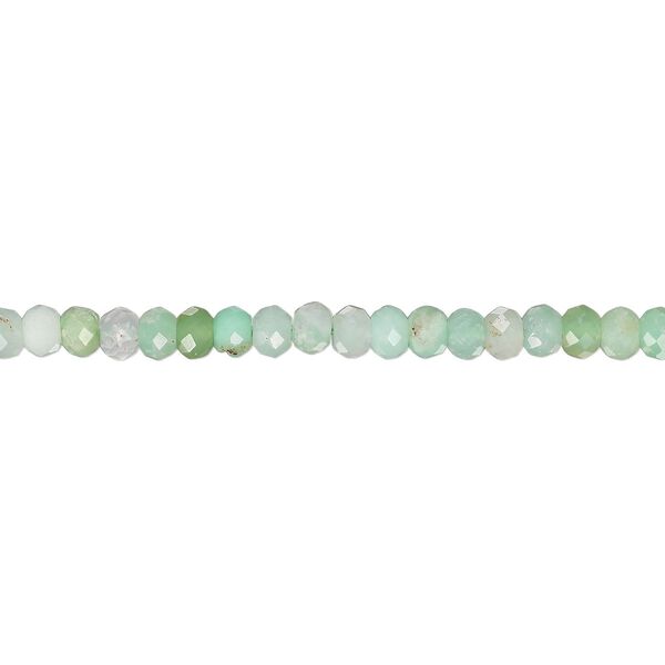 Chrysoprase 1pkg1, faceted rondelle bead natural 15.5-16 inch 3x2mm-3.5x2.5mm image number 0