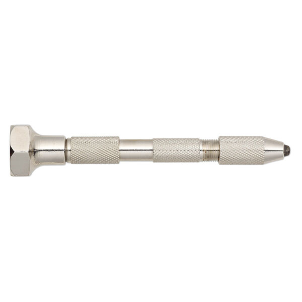 Pin vise, nickel-plated steel, 3-3/4 inches with (2) 1-1/2 x 1/4 inch collets. Sold individually. image number 0