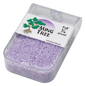 Seed bead, Ming Tree™, glass, pkg/1/4 pound, #11 round, opaque ceylon purple.