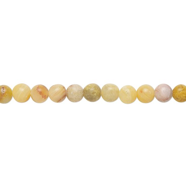 Crazy lace agate 1pkg1, matte round bead natural 8 inch 4mm image number 0