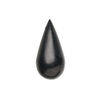 Jet 1pkg2, hand-cut top-drilled teardrop bead natural 22x10mm-25x12mm image number 0