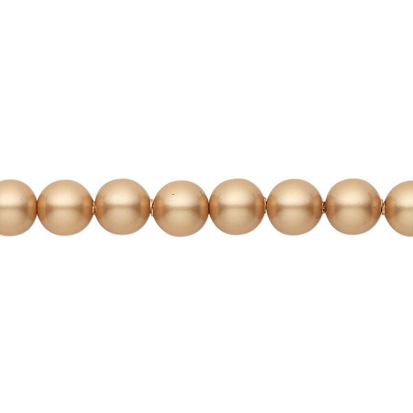 Pearl 50pk vintage gold, Crystal Passions® 6mm round 5810 image number 0