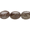 Brown snowflake jasper 1pkg1, puffed oval bead natural, 15 inch 15x12mm-16x13mm image number 0