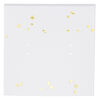 Earring card, paper, white with gold-colored confetti, 2x2-inch square. Sold per pkg of 100. image number 0