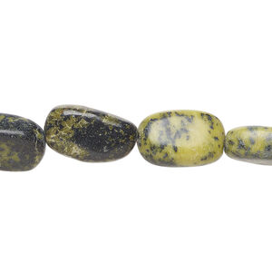 Yellow "turquoise" 1pkg1, nugget bead natural, 15 inch small to medium / matte