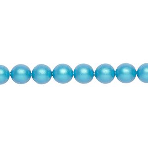 Pearl 500pk iridescent dark turquoise, Swarovski® 6mm round 5810