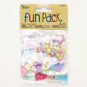 Bead / finding / component assortment, silver-finished steel / plastic / nylon, mixed colors, 7-10mm mixed shapes. Sold per 26-gram pkg.