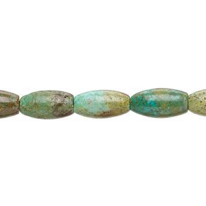 Turquoise 1pkg1, oval bead 15 inch 11x6mm-13x6mm