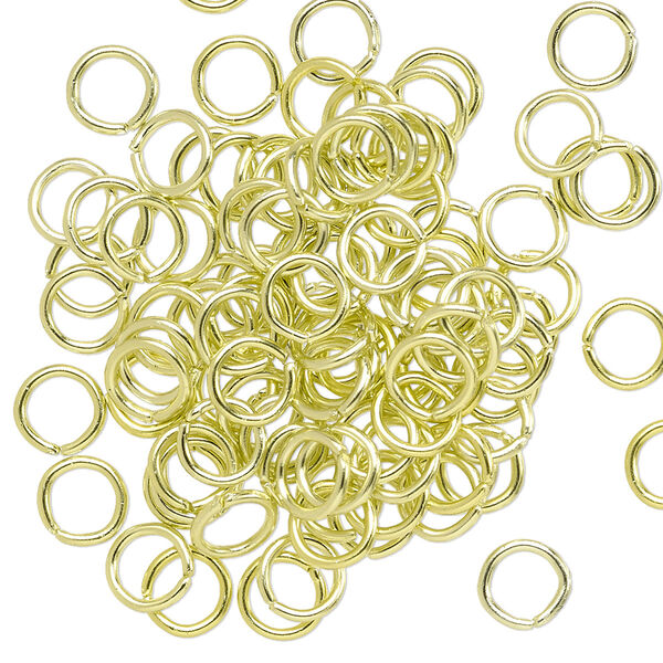 Jump ring, anodized aluminum, light green, 6mm round, 4.2mm inside diameter, 18 gauge. Sold per pkg of 100. image number 0