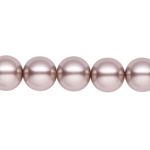 Pearl 1pk platinum, Celestial Crystal® 10mm round 15.5-16 inch