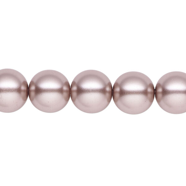 Pearl 1pk platinum, Celestial Crystal&reg; 10mm round 15.5-16 inch image number 0