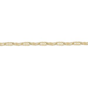 Chain 1pkg1 clover, 2.6mm, gold-finished brass 5 foot unfinished