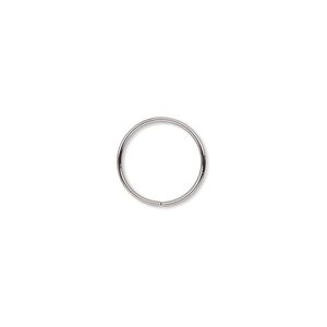 Jump ring, gunmetal-plated brass, 12mm round, 10.4mm inside diameter, 20 gauge. Sold per pkg of 100.
