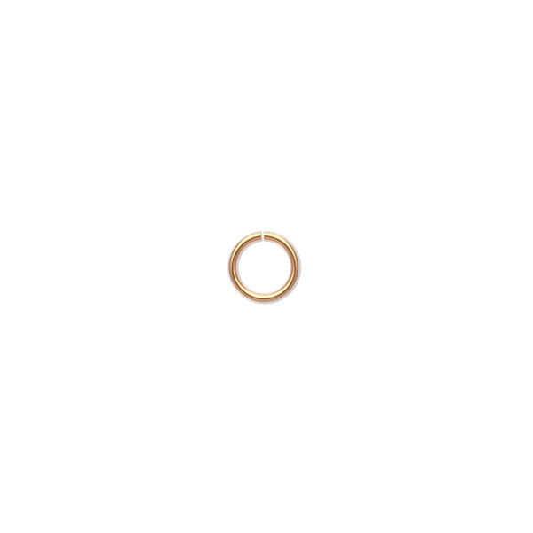 Jump ring, gold-plated brass, 6mm round, 4.4mm inside diameter, 20 gauge. Sold per pkg of 100. image number 0