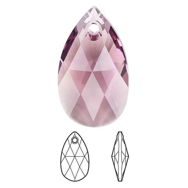 Drop 1pk iris, Crystal Passions® 28x17mm pendant pear 6106 image number 0