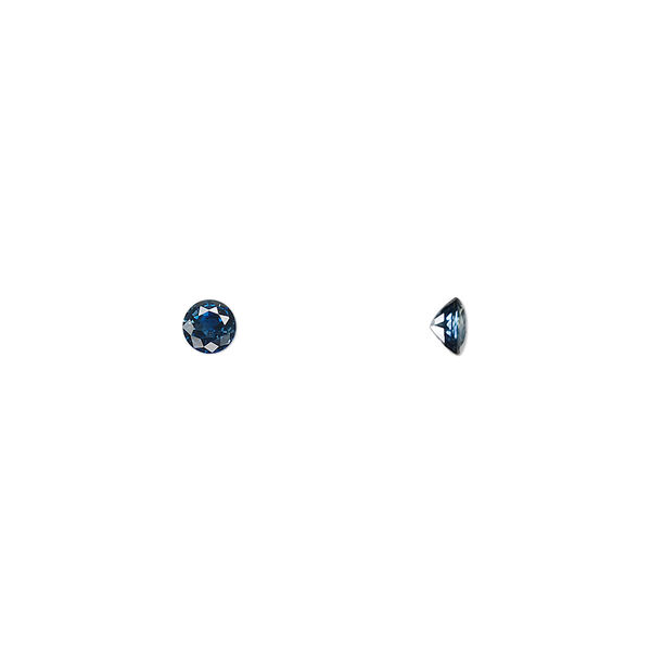 Gem, sapphire (heated), 3.75mm faceted round, A- grade, Mohs hardness 9. Sold individually. image number 0