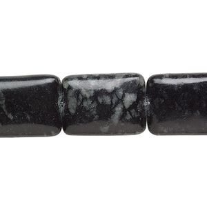 Picasso serpentine 1pkg1, puffed rectangle bead natural 15 inch 18x13mm