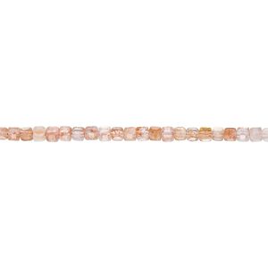 Sunstone 1pkg1, faceted cube bead natural 15.5-16 inch 2-2.5mm
