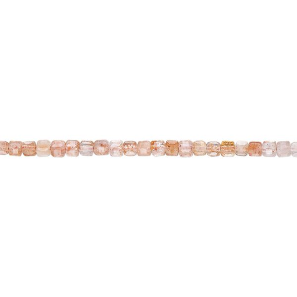 Sunstone 1pkg1, faceted cube bead natural 15.5-16 inch 2-2.5mm image number 0