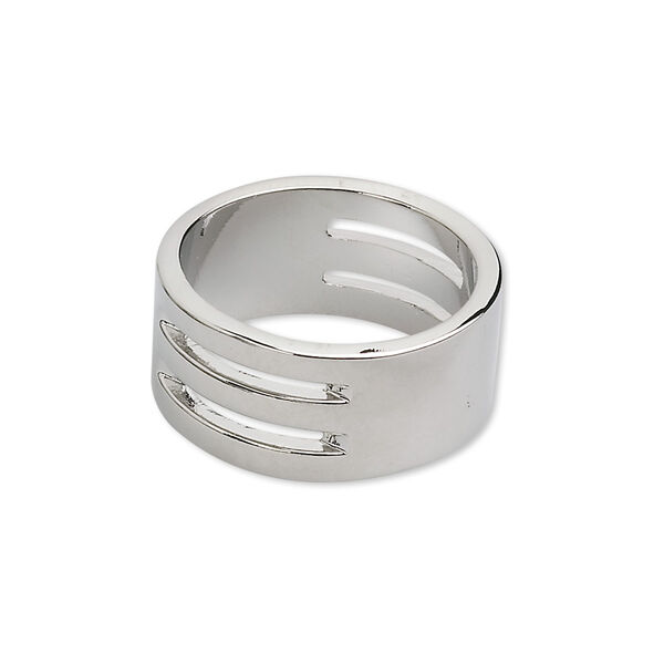 Jump ring tool, nickel-finished pewter (tin-based alloy), 10mm wide, size 8-1/4. Sold individually. image number 0